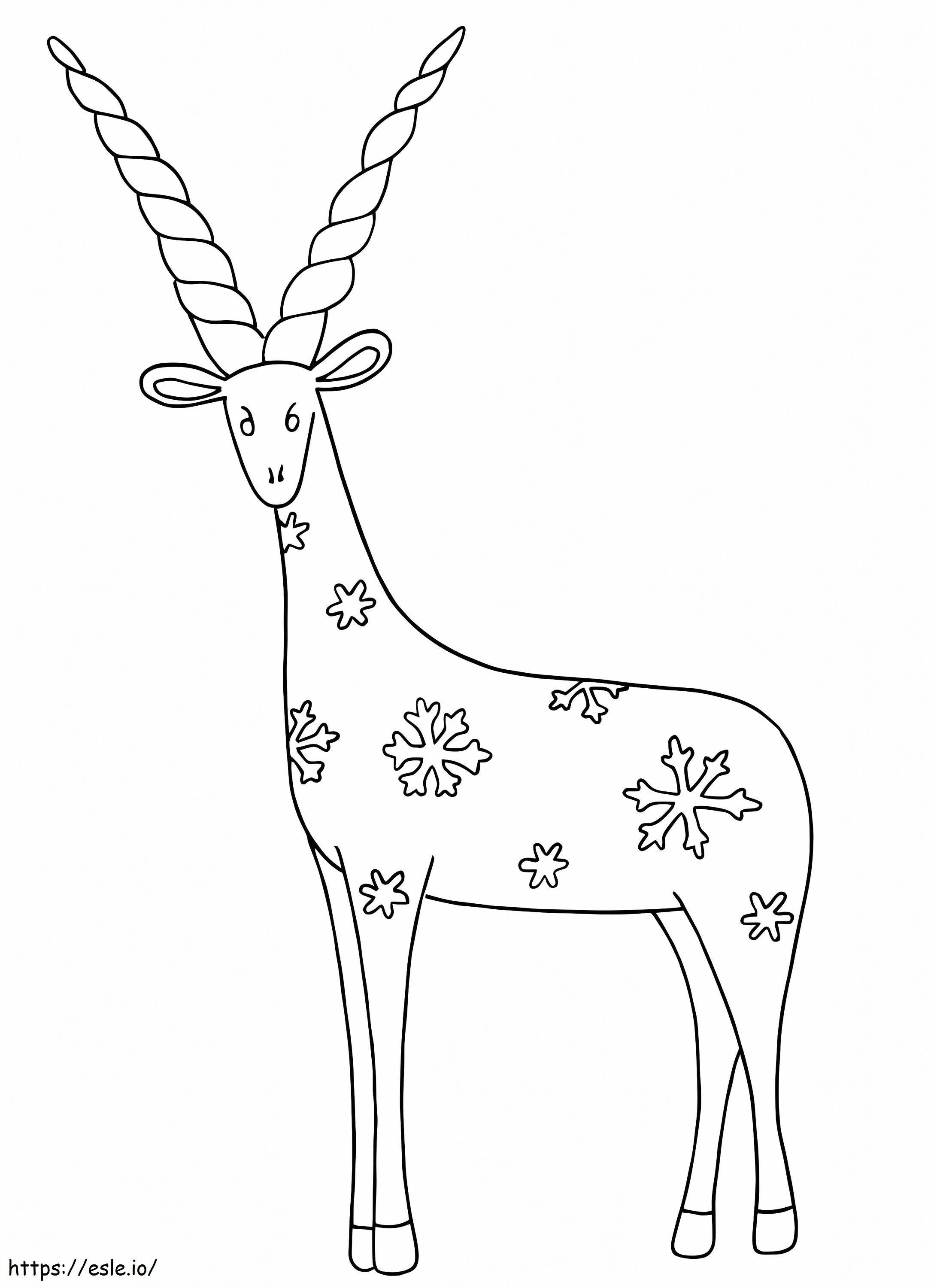 Coloriage Chèvre des neiges Alebrijes à imprimer dessin
