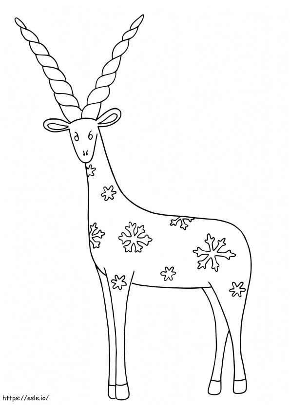 Snow Goat Alebrijes coloring page