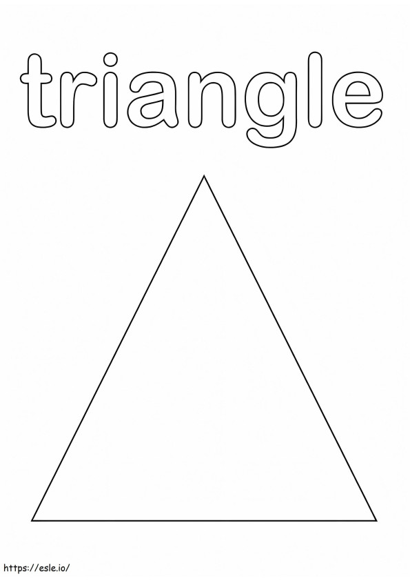 Een driehoek kleurplaat