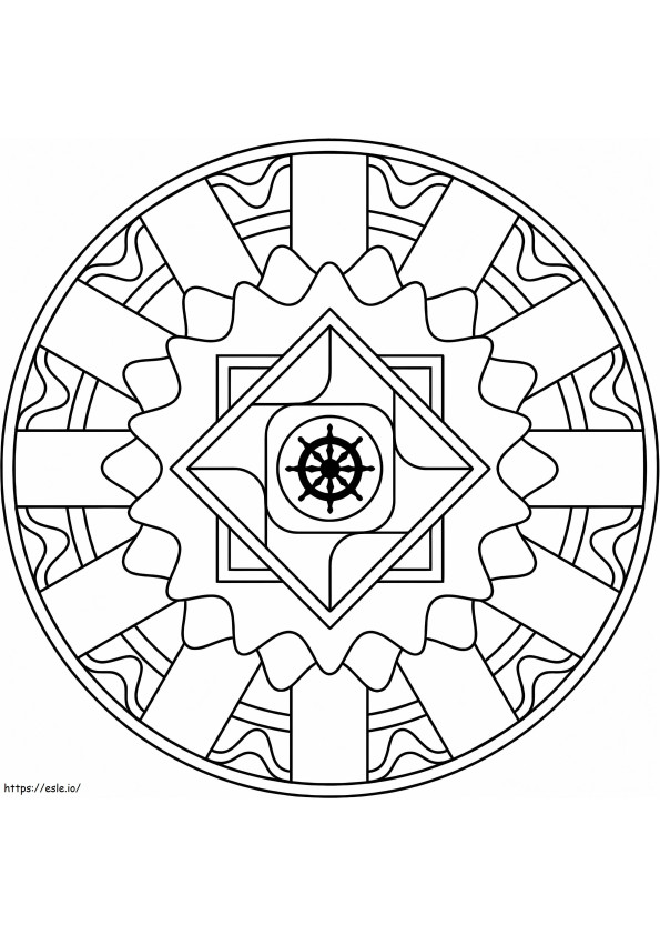 Mandala Met Samsara kleurplaat