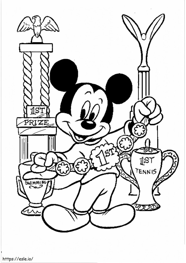 Coloriage Mickey Mouse 1 à imprimer dessin