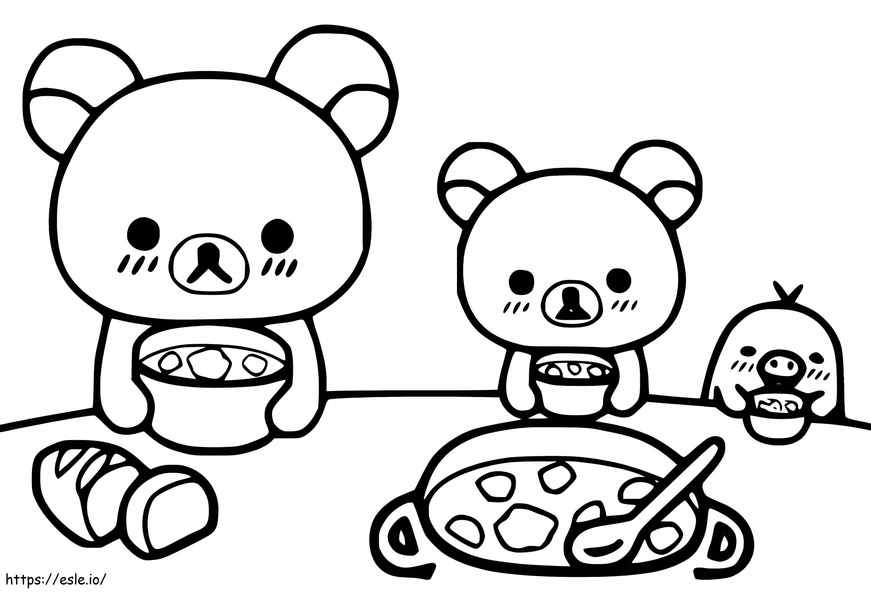 Rilakkuma Bear Coloring Pages