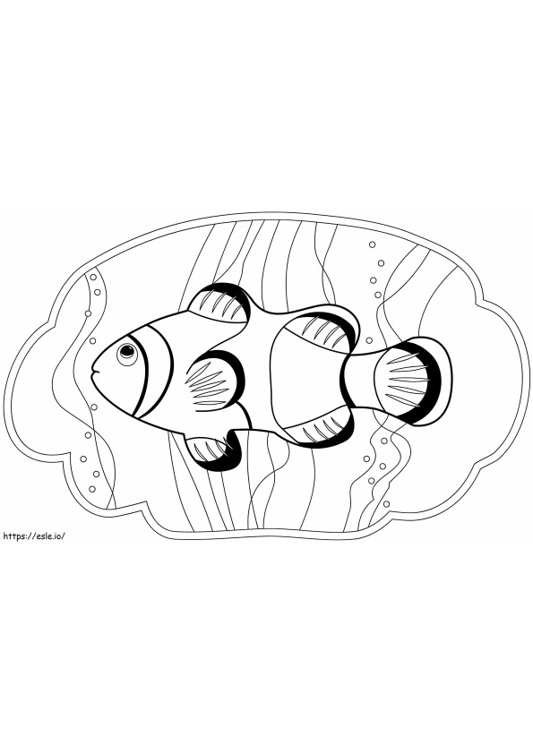 Coloriage Poisson-clown normal 1 à imprimer dessin