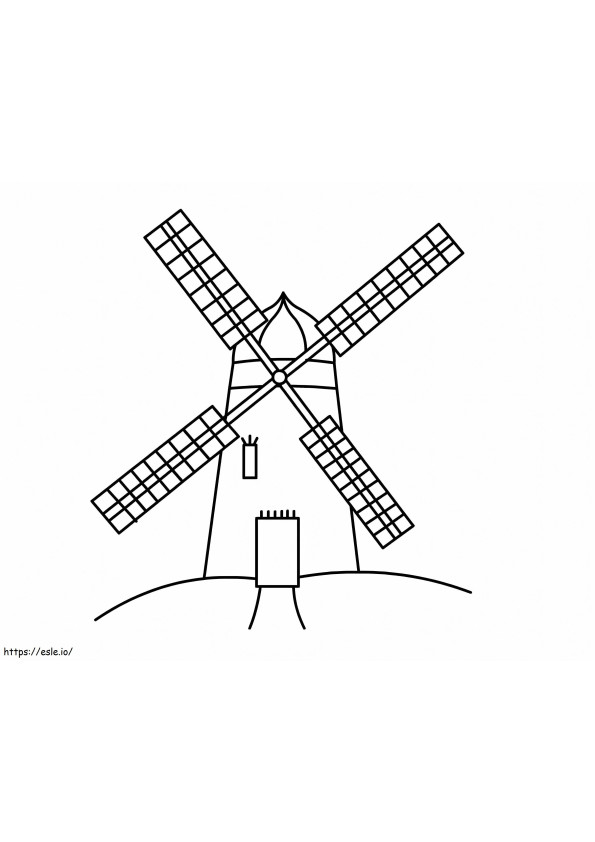 Free Windmill coloring page