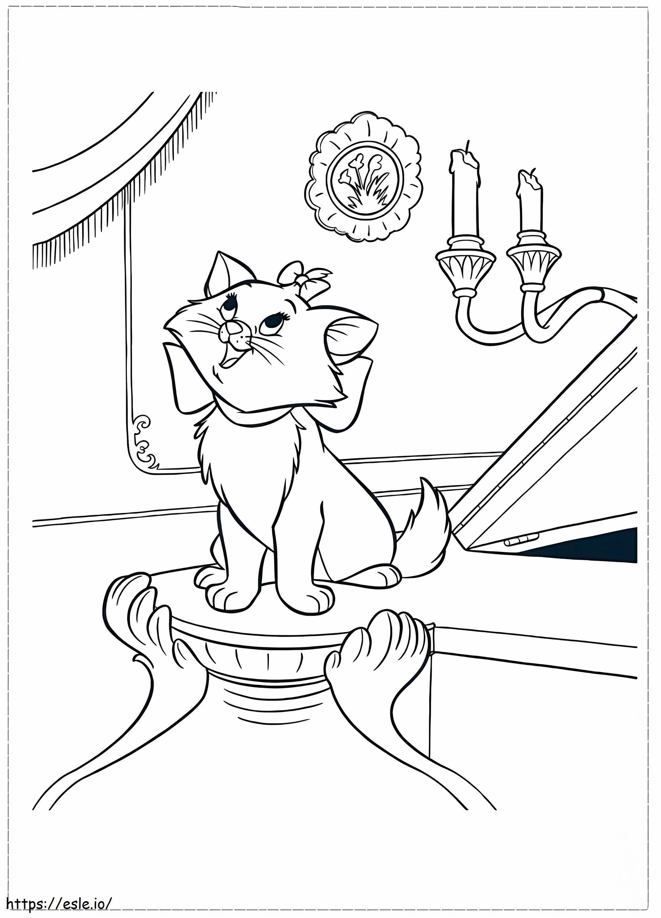 Marie Cat From Aristocats coloring page