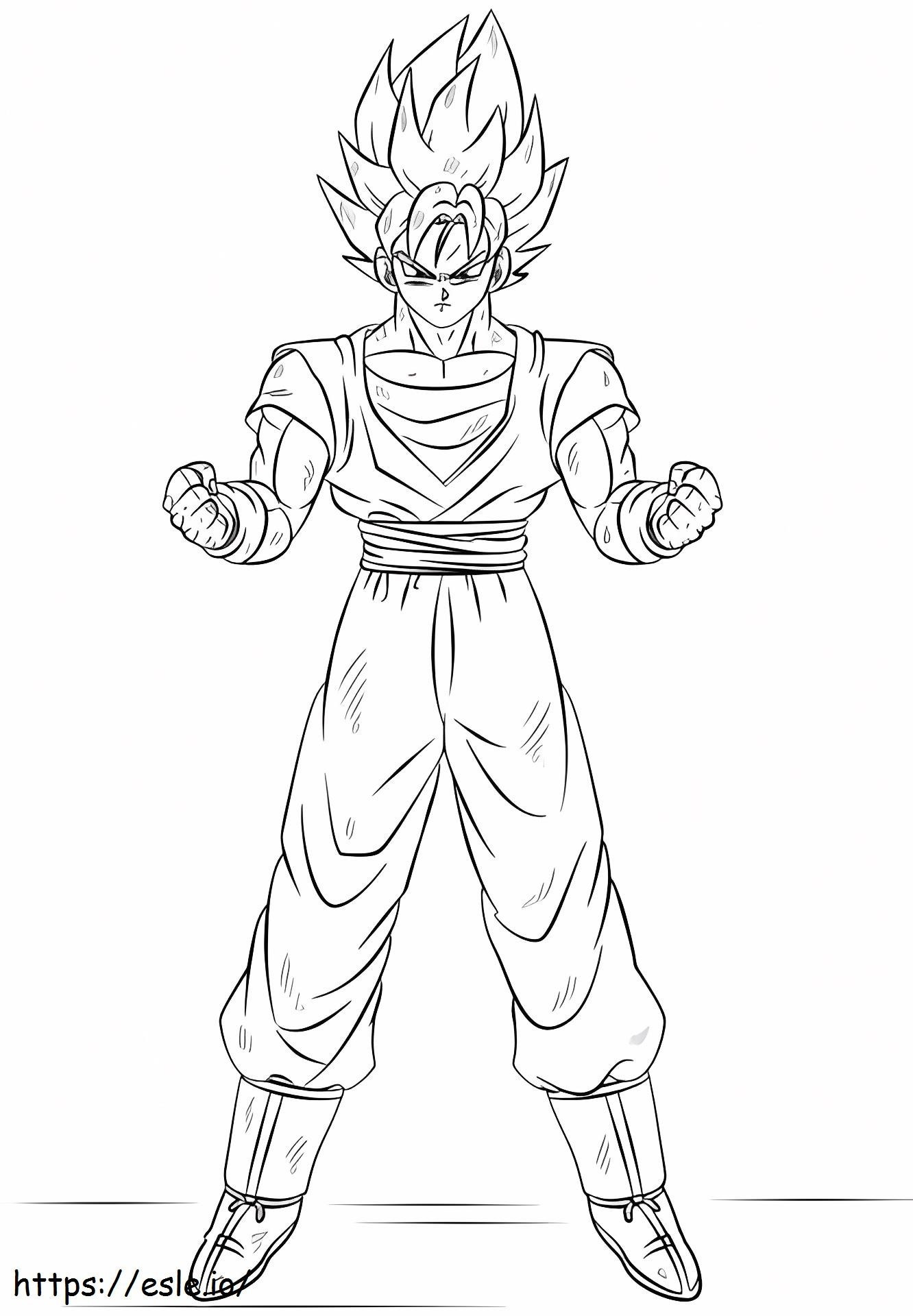Coloriage  Goku Super Saiyan4 à imprimer dessin