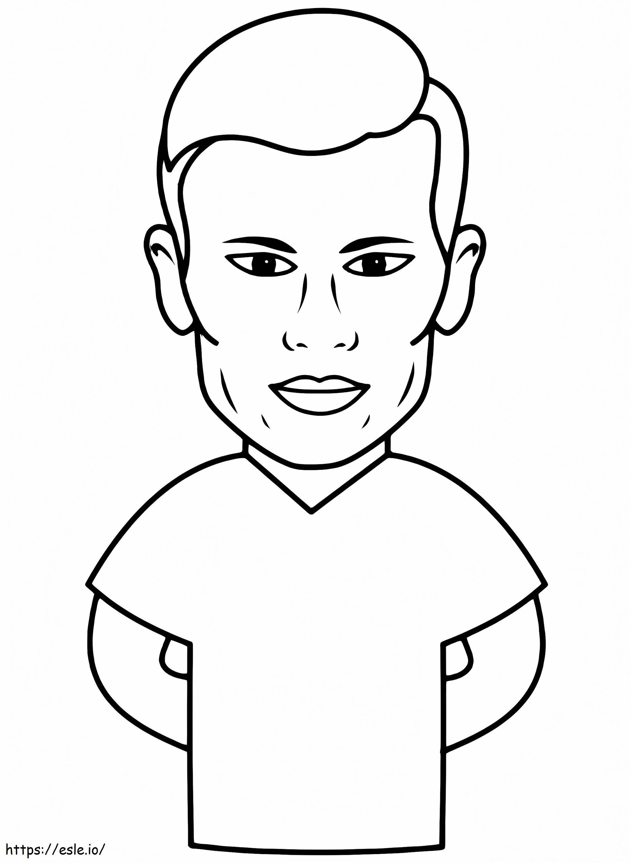 Easy Erling Haaland coloring page