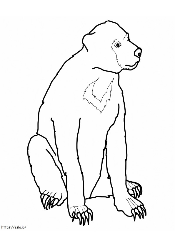 Beruang Madu Malaya Gambar Mewarnai