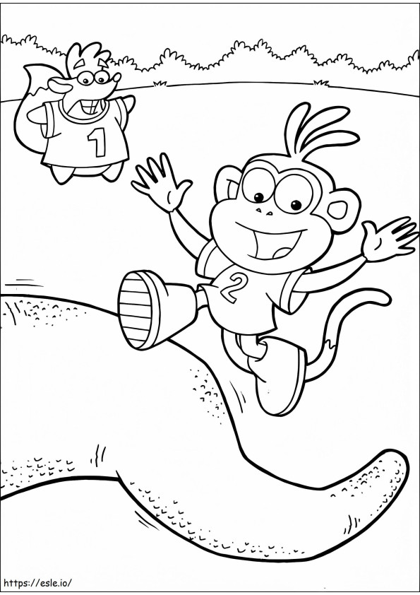 Boots And Tico coloring page