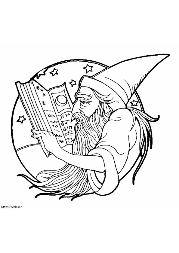 Magic Wizard 4 coloring page