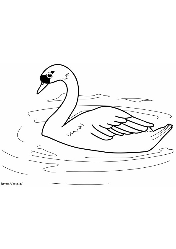 Basic Goose Swimming coloring page