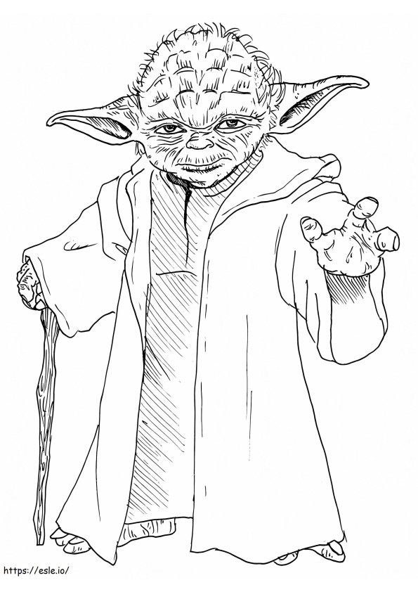 Master Yoda From Star Wars coloring page