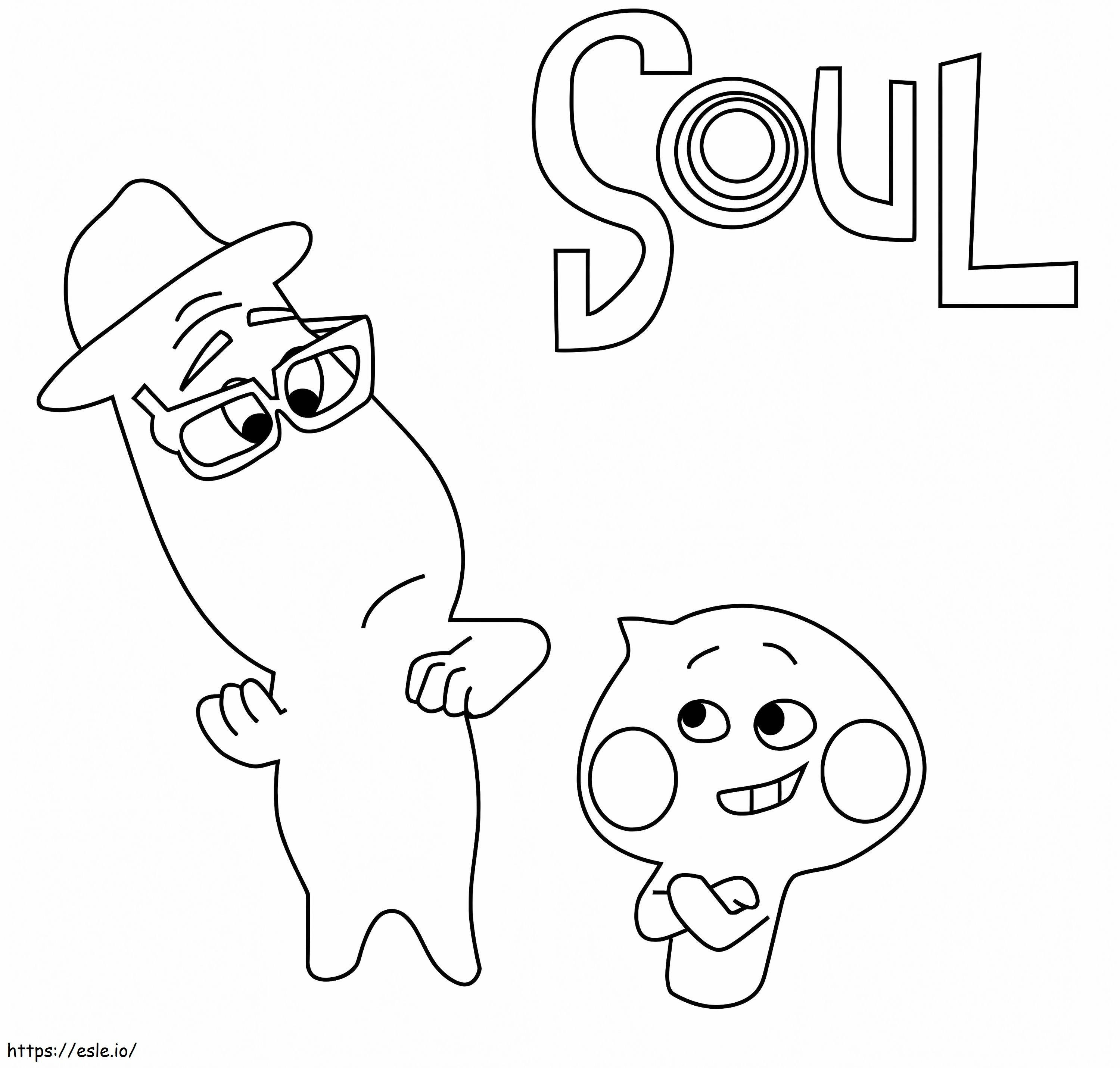 Joe Gardner And 22 From Soul 1 coloring page