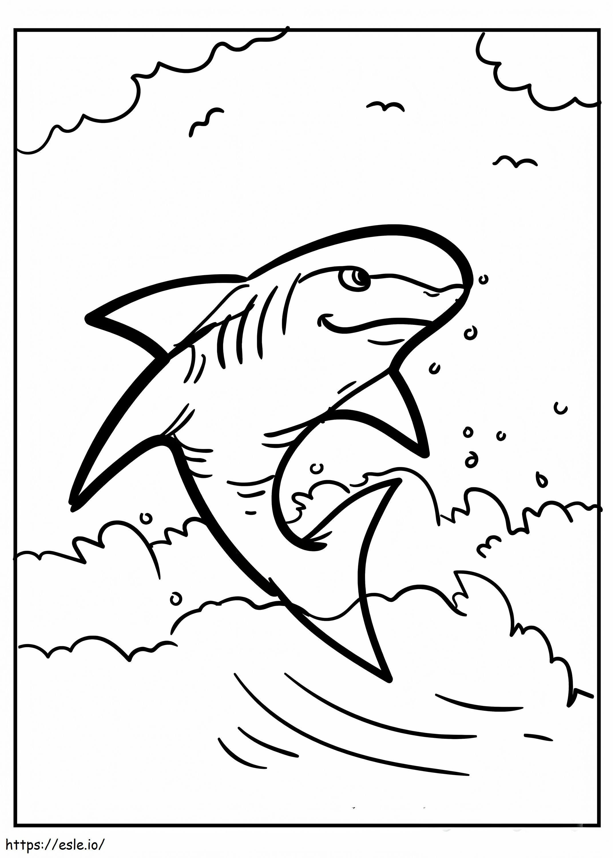 Tiburon Genial coloring page