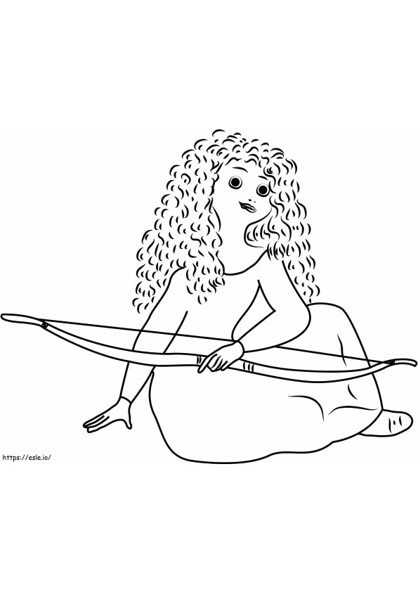 Merida Sitting A4 coloring page