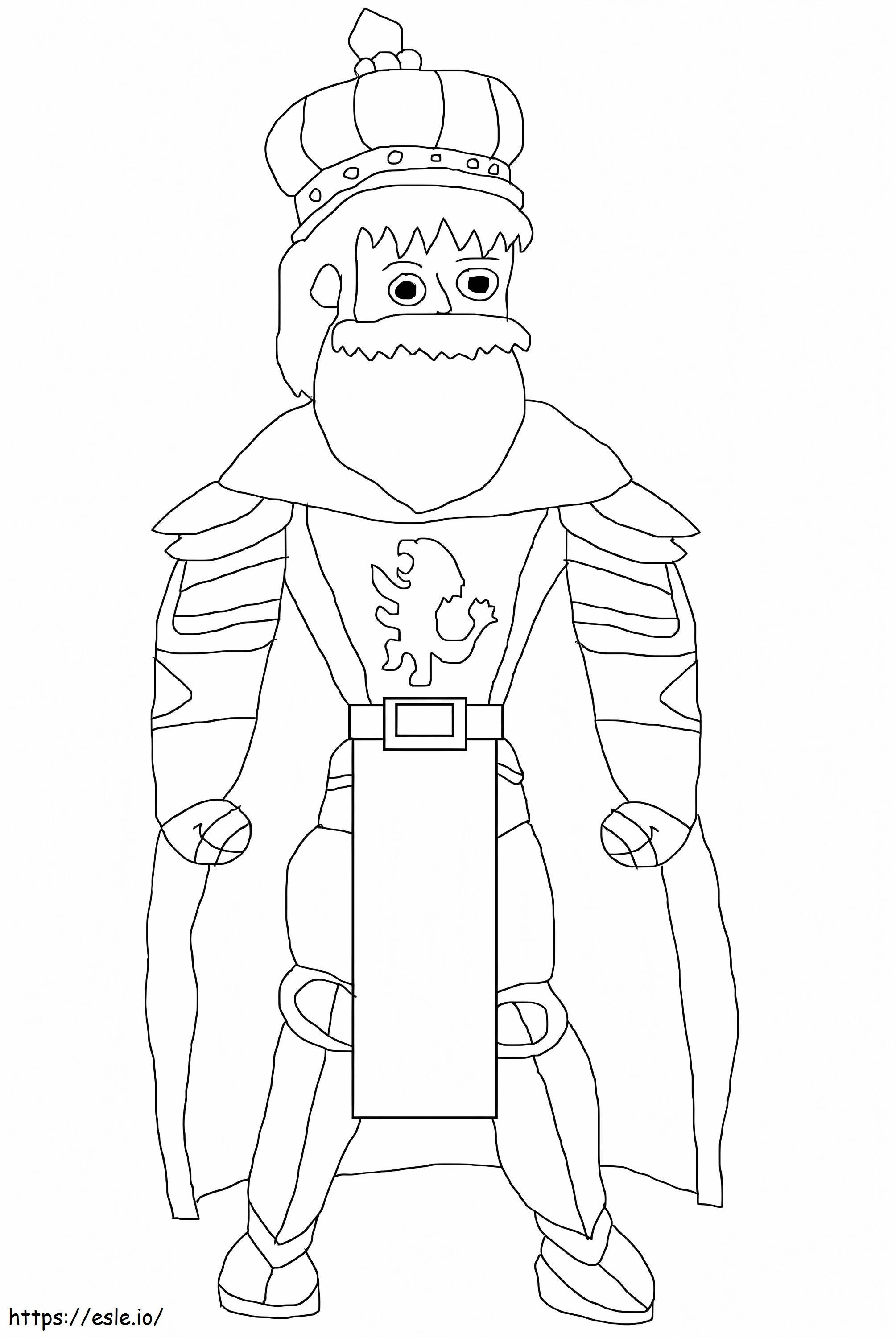 Coloriage roi chevalier à imprimer dessin