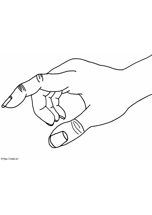 Pointing Hand coloring page
