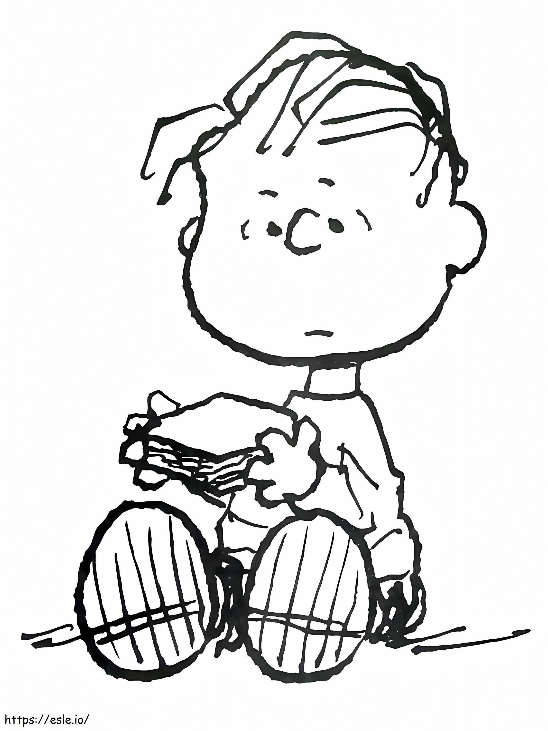 Linus de amendoim para colorir