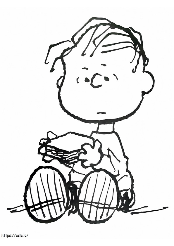 Coloriage Linus de cacahuètes à imprimer dessin