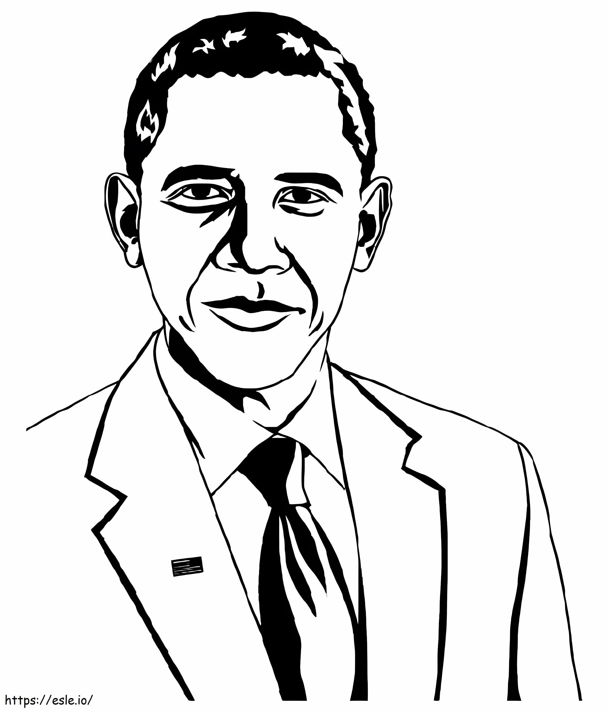 Great Obama coloring page