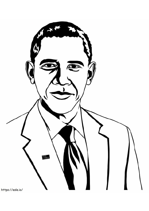 Grande Obama para colorir