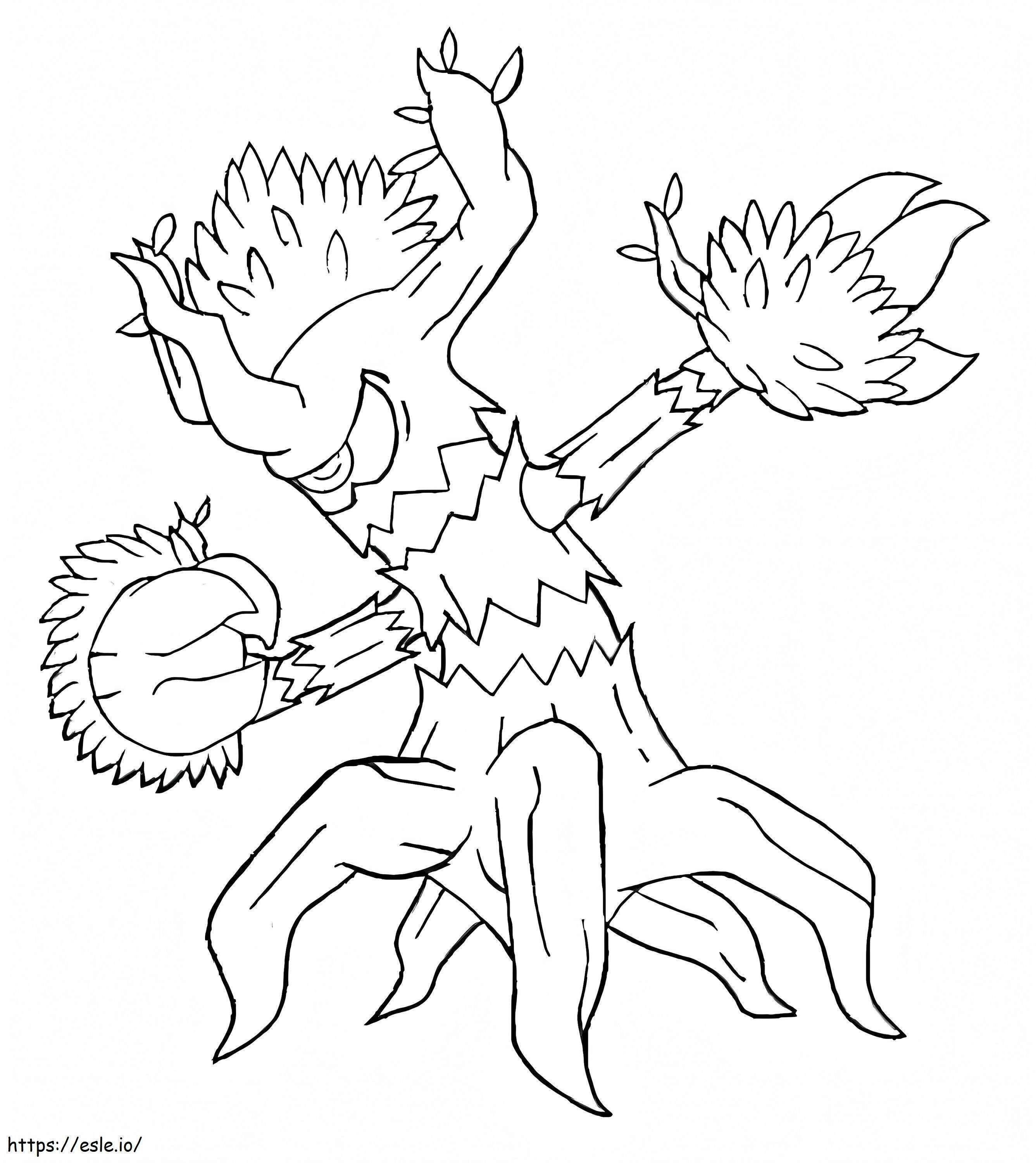 trevenant coloring page template pokemon