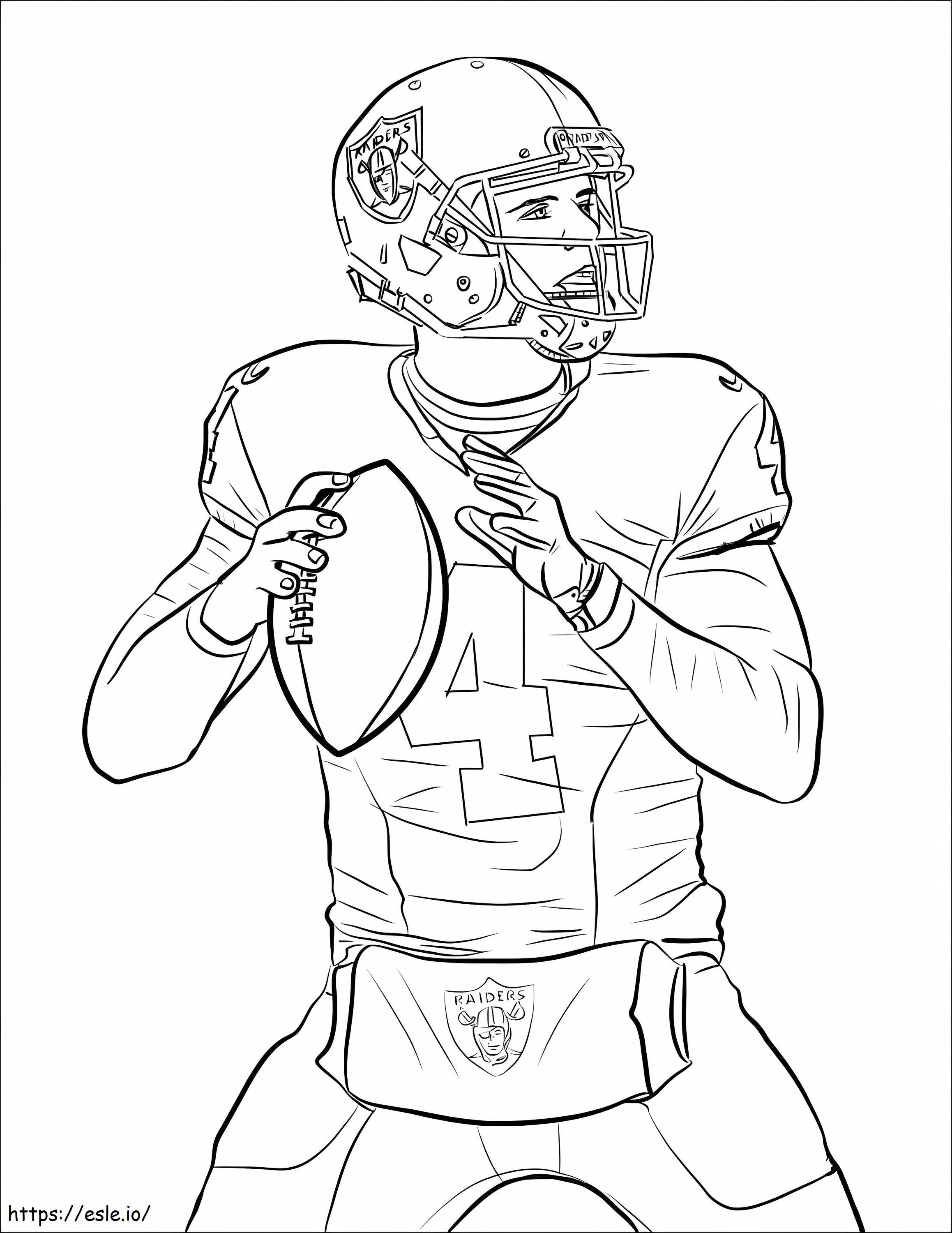 Derek Carr Football Player coloring page
