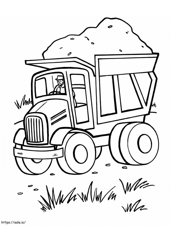 People In Dump Truck coloring page