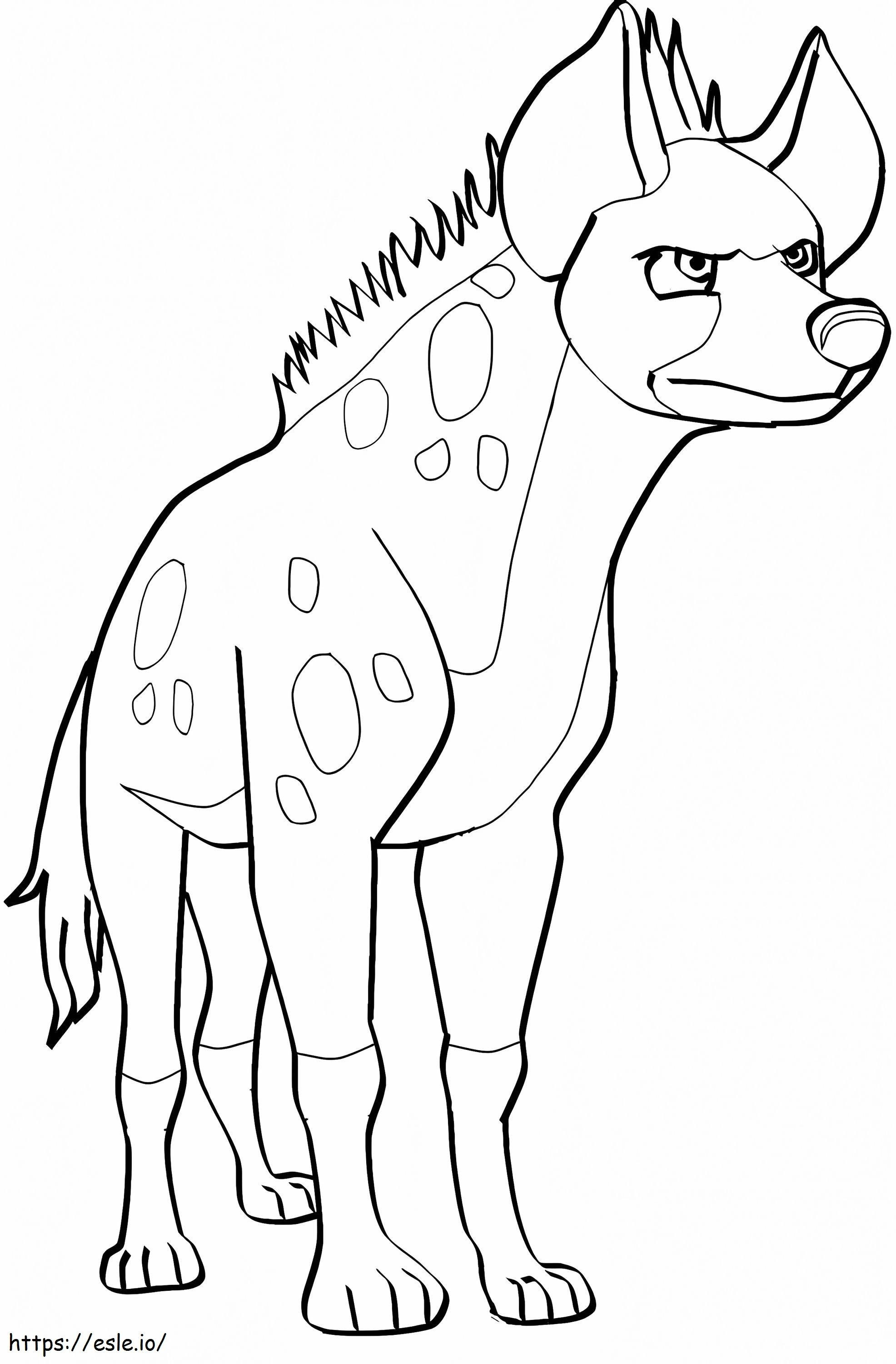 hiena de desenho animado para colorir