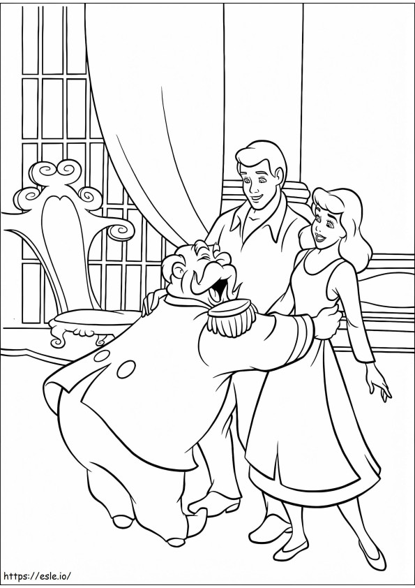 Cinderella And The King coloring page
