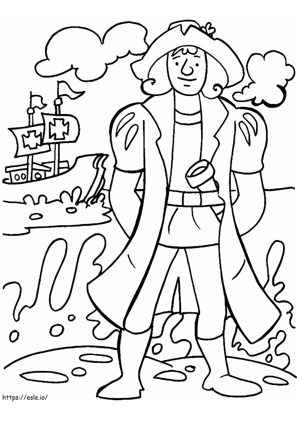 Christopher Columbus 3 coloring page