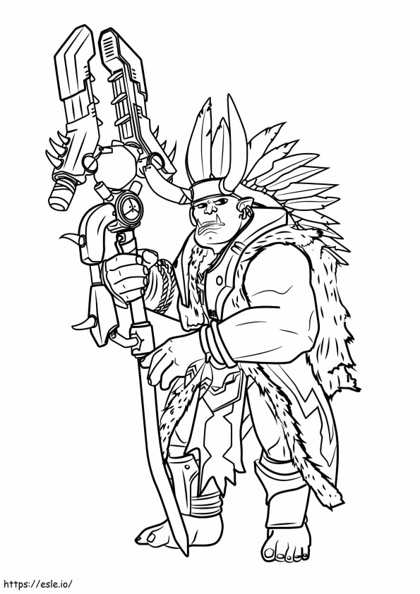 Grohk From Paladins coloring page