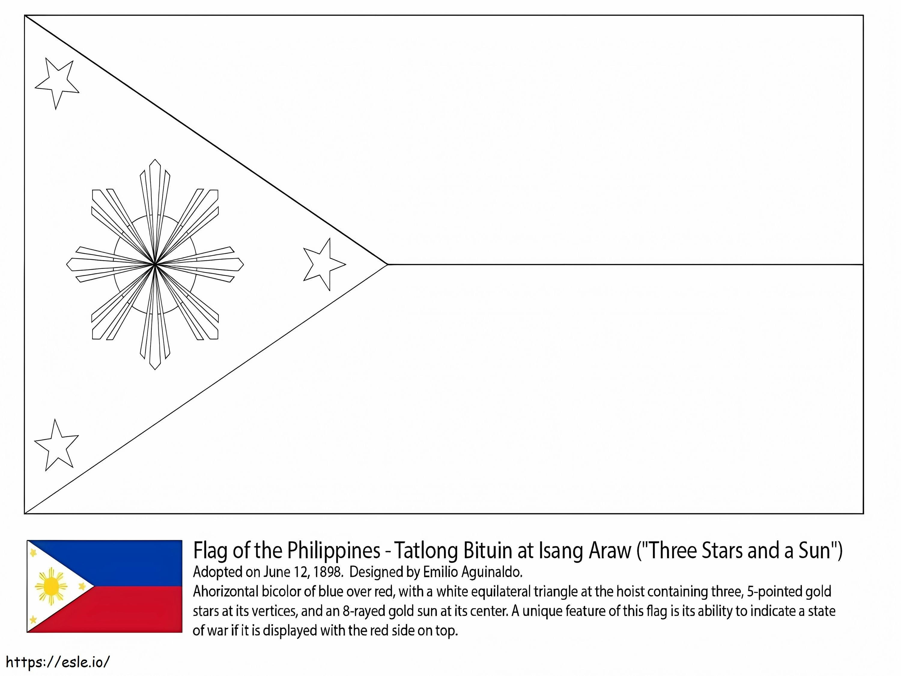 Philippinen-Flagge ausmalbilder