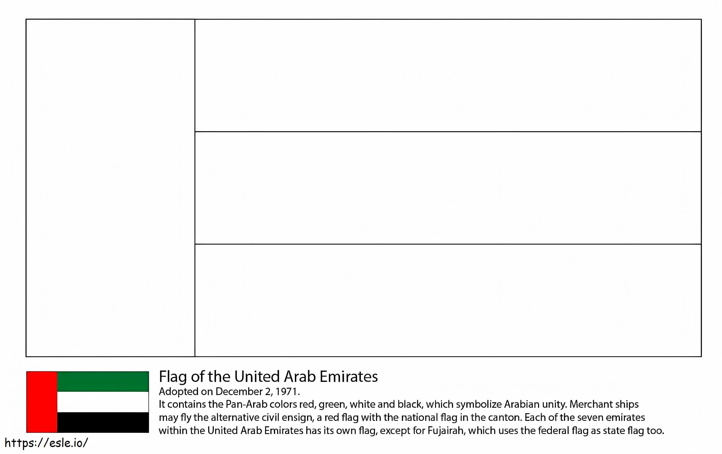 Flag Of The United Arab Emirates coloring page