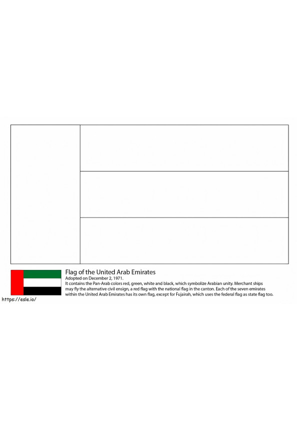 Bandera de los Emiratos Árabes Unidos para colorear