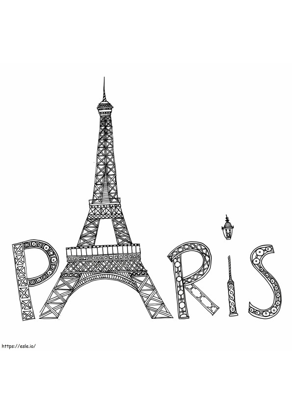 Eiffel Tower 16 coloring page