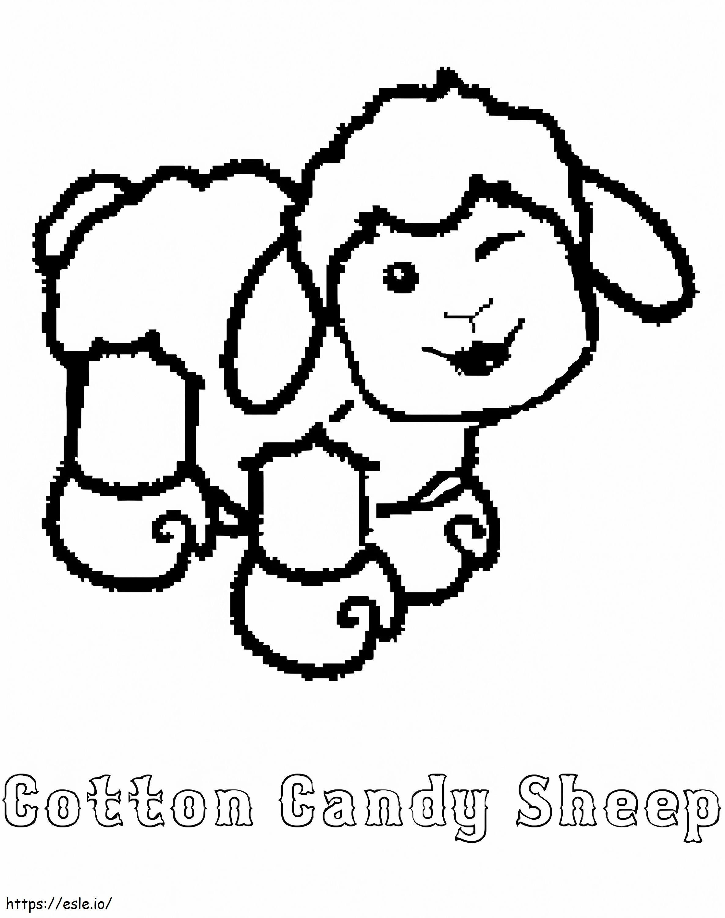 Coloriage Mouton barbe à papa Webkinz à imprimer dessin
