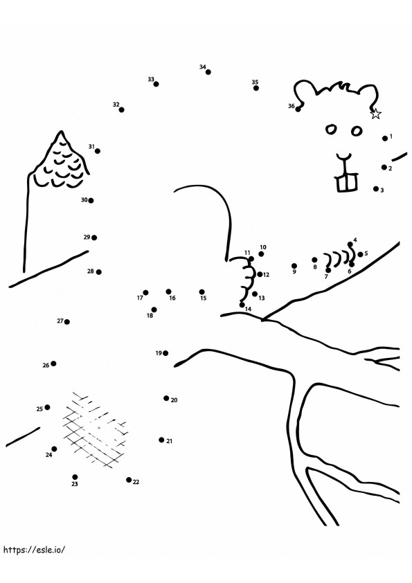 Castor Point To Point coloring page