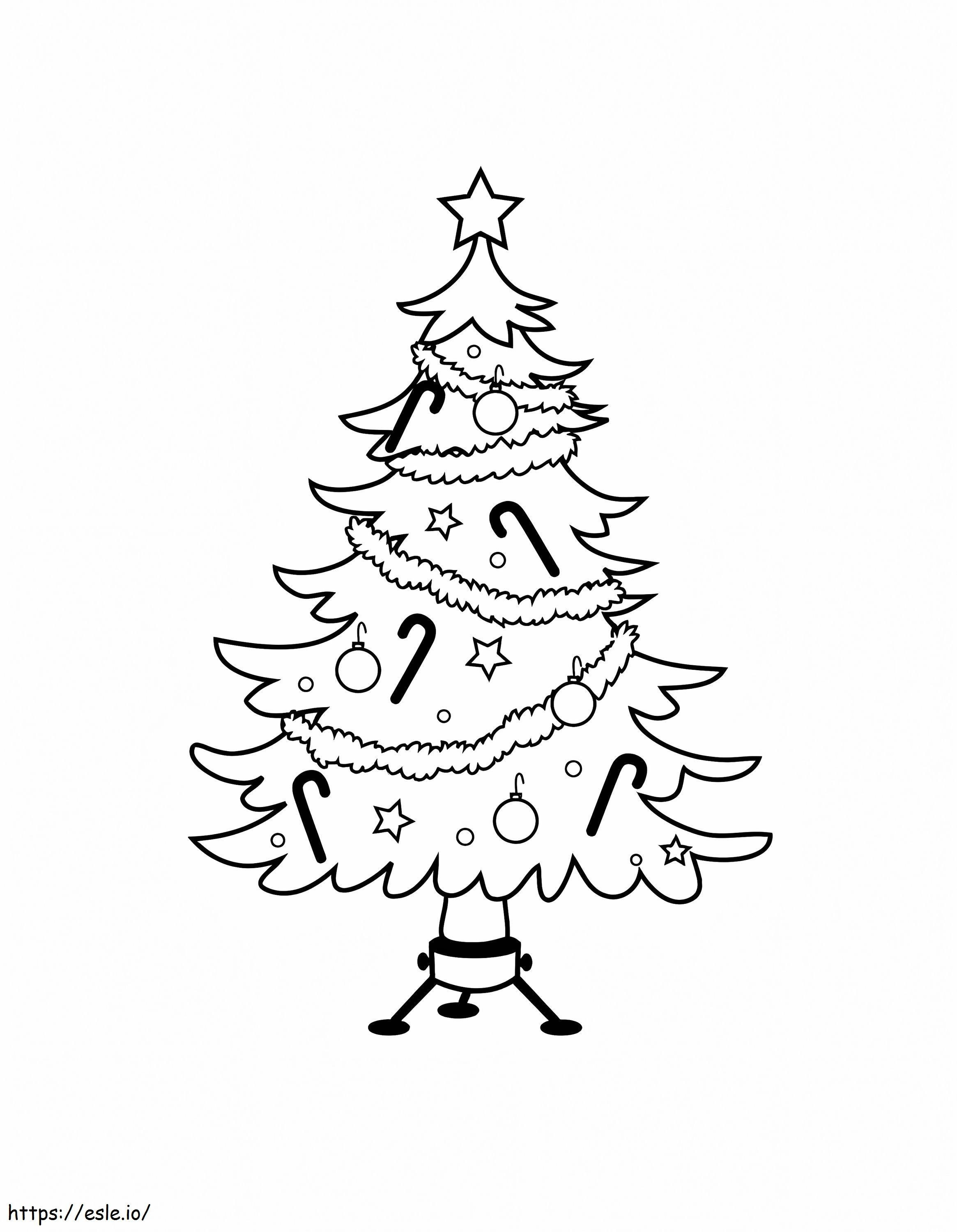 Pohon Natal yang mengesankan Gambar Mewarnai