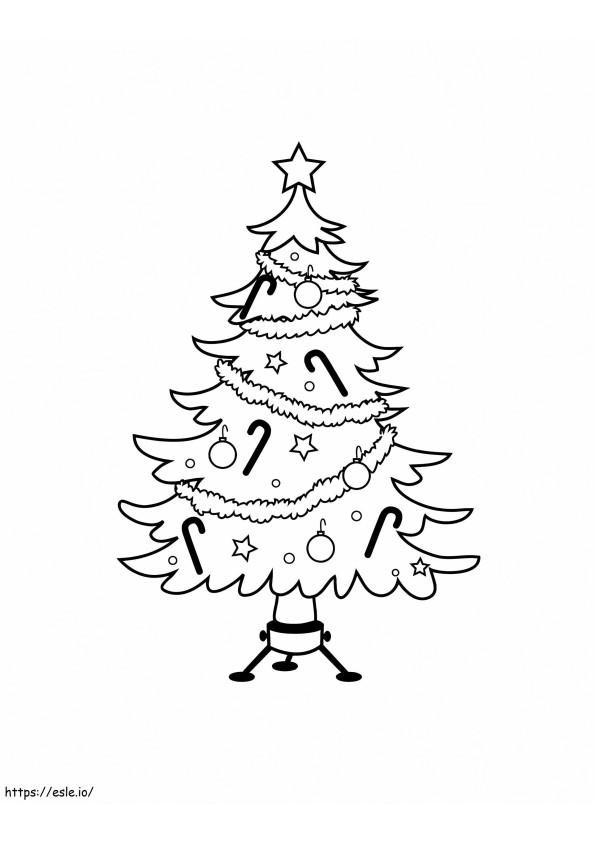 Impressive Christmas Tree coloring page