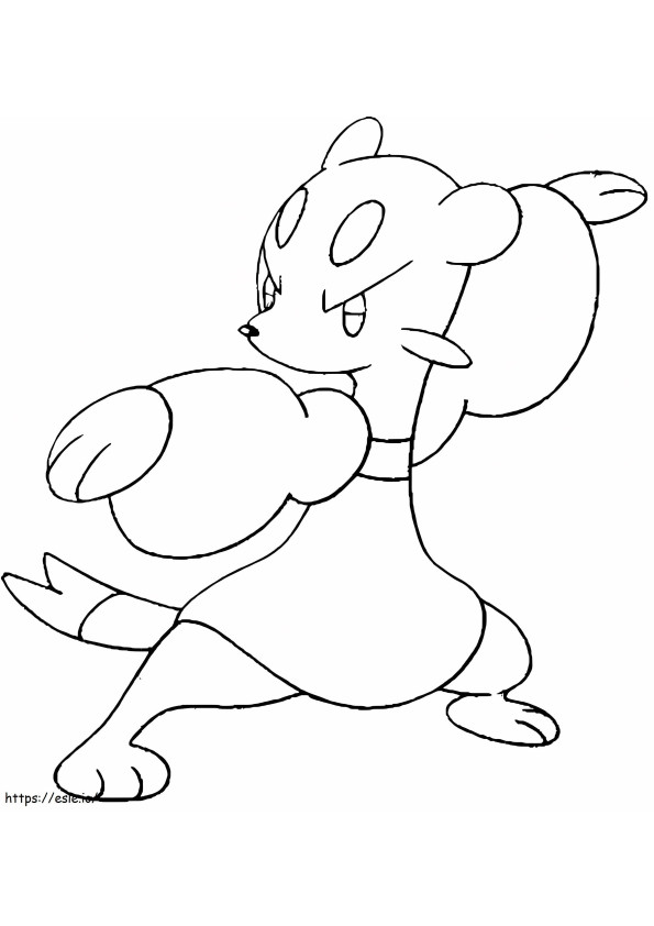 Pokémon Mienfoo Gen 5 para colorir