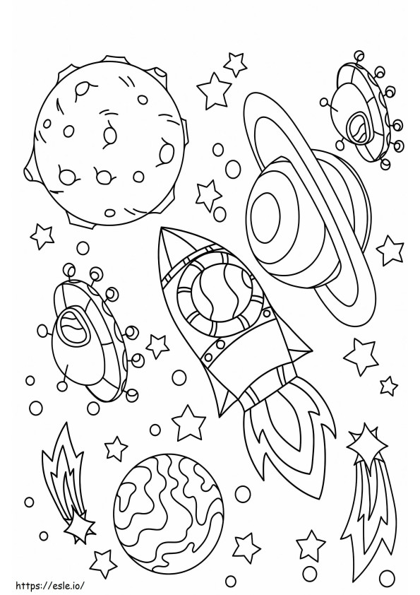 Excellent Space coloring page