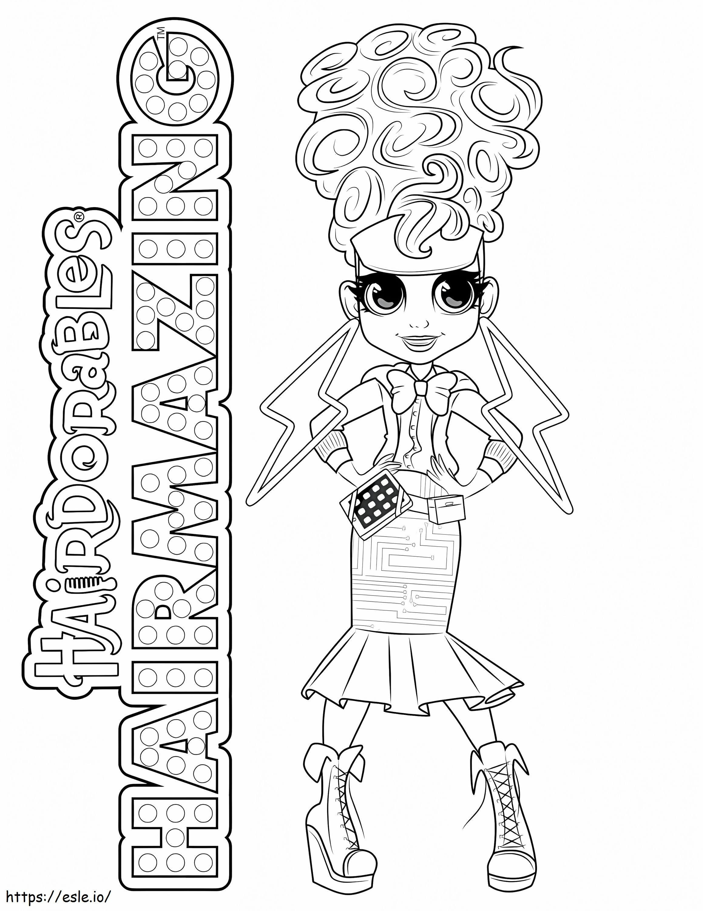 Kali Hairdorables coloring page