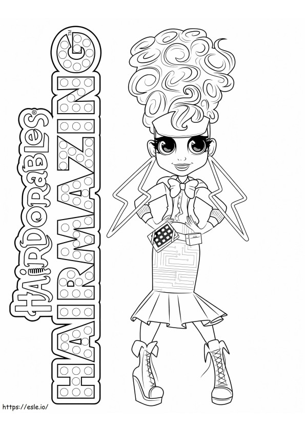 Kali Hairdorables coloring page