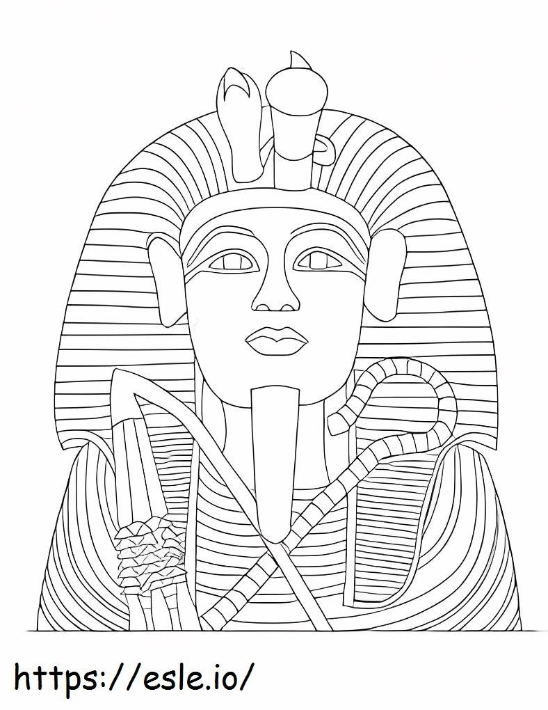Estátua de Tutancâmon para colorir