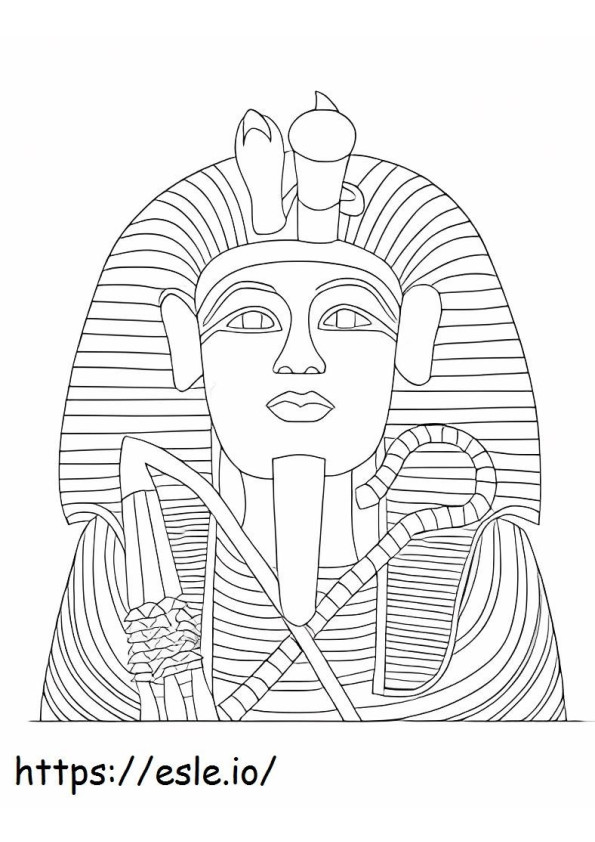 Estatua de Tutankamón para colorear