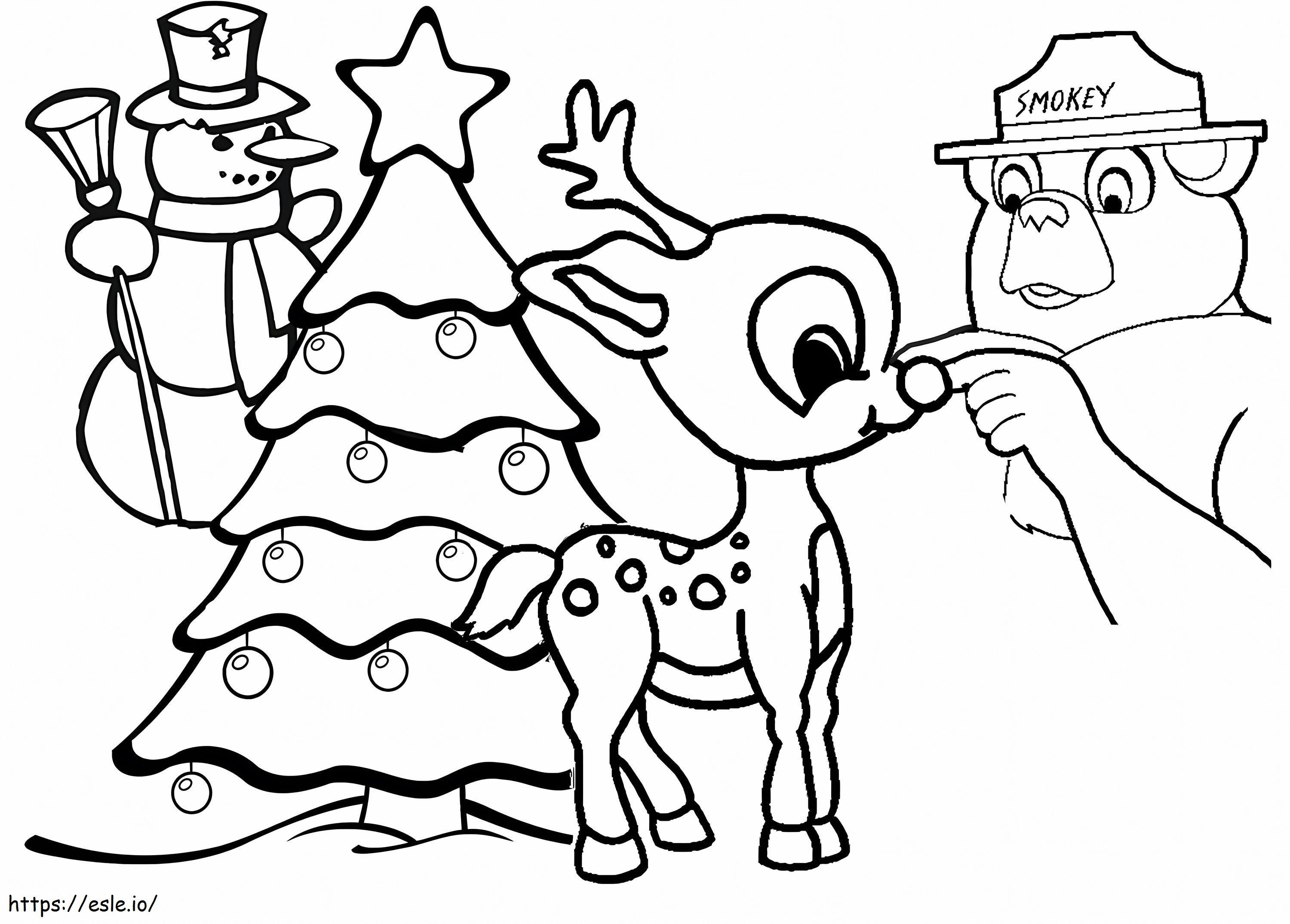Printable Reindeer coloring page