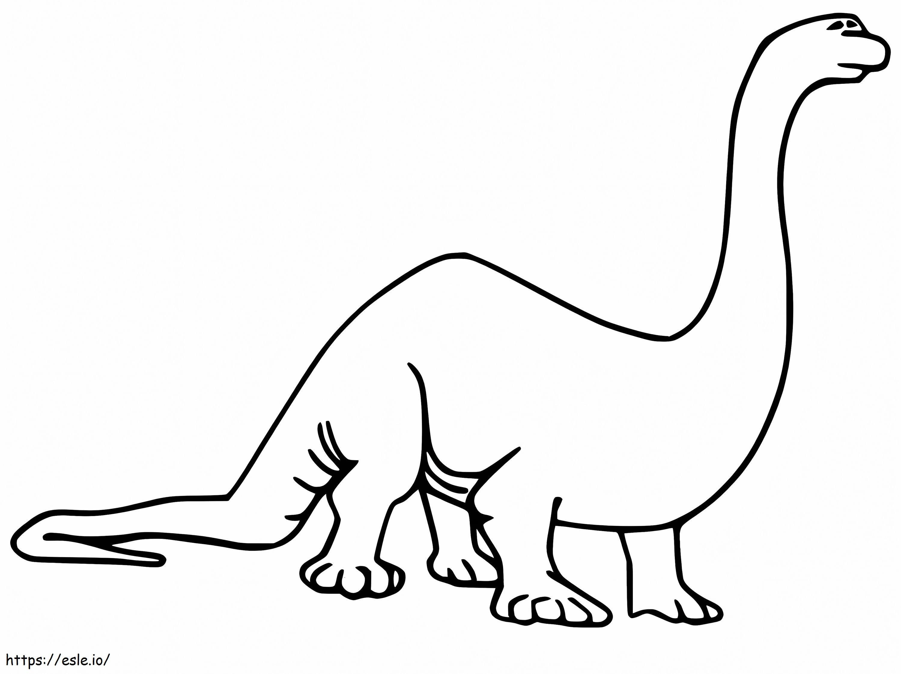 Coloriage Brachiosaure 7 à imprimer dessin