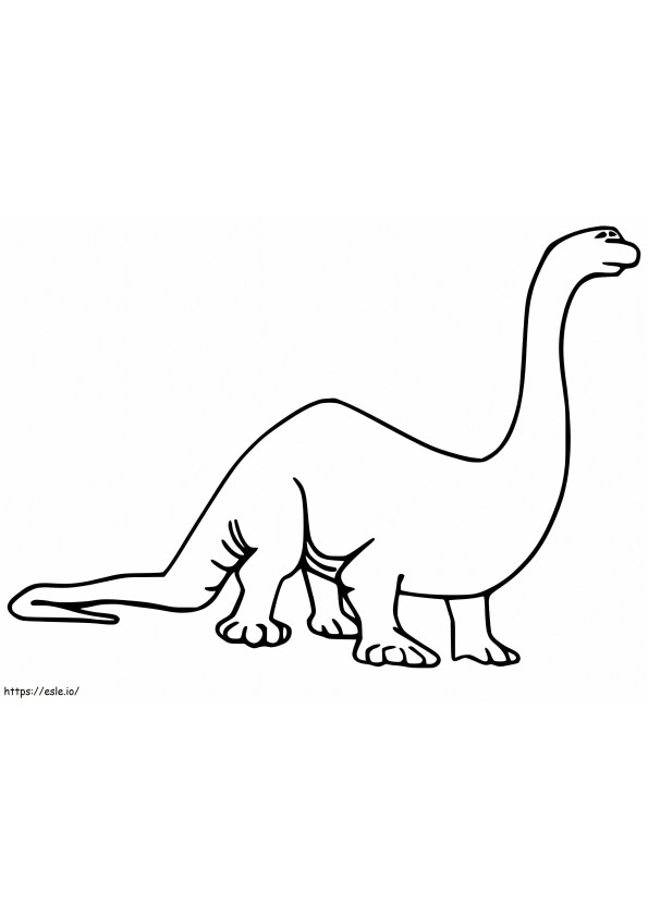 ブラキオサウルス 7 ぬりえ - 塗り絵