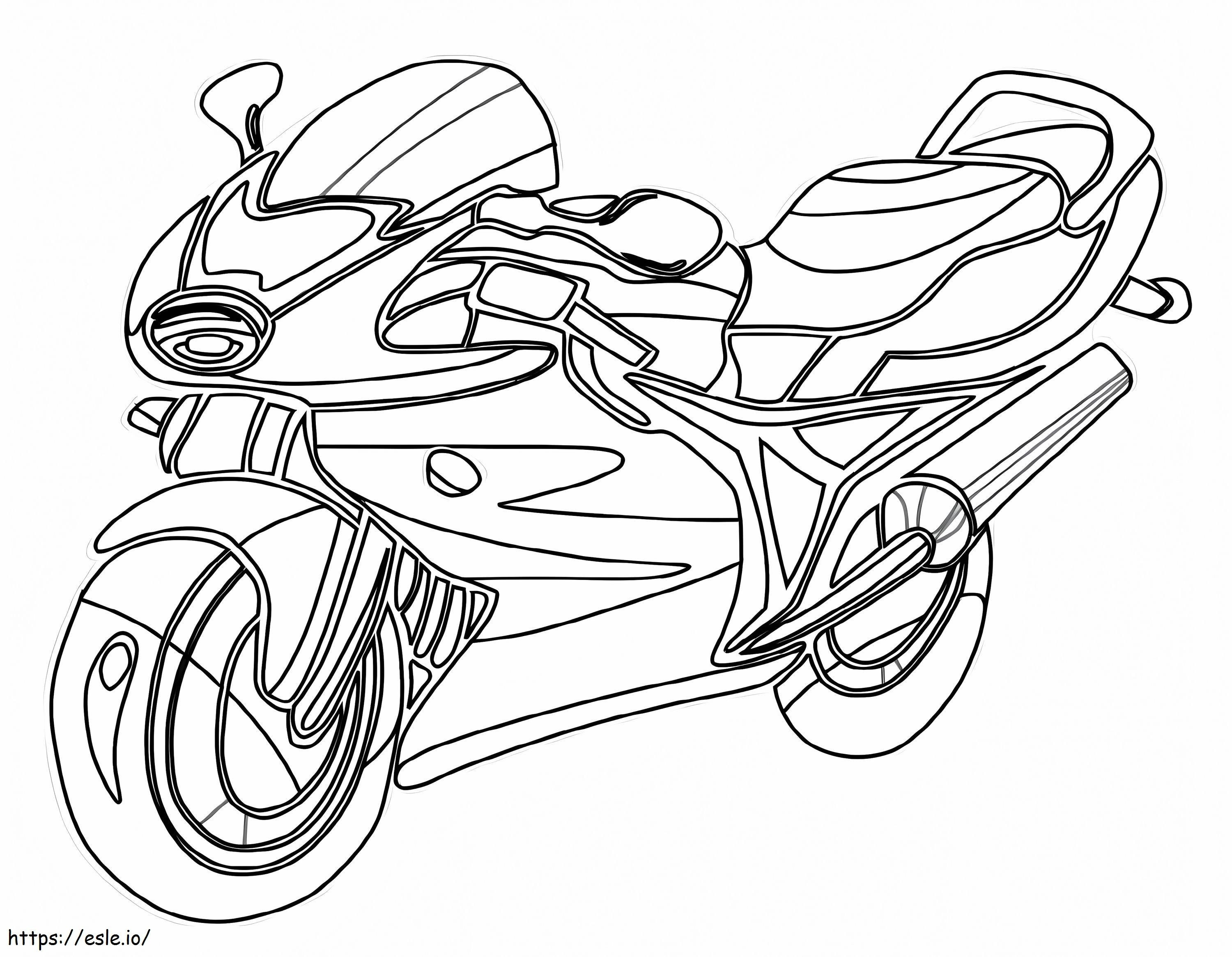 Motorcycle 1 coloring page